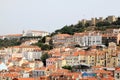 Lisbon and Castle of Sao Jorge, Portugal Royalty Free Stock Photo