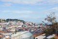 Lisbon: the Castle, Tagus river and downtown Royalty Free Stock Photo