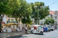 Shops near Lisbon Cathedral, Portugal Royalty Free Stock Photo