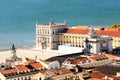 Lisbon central square Praca de Comercio, Portugal Royalty Free Stock Photo