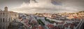 Lisbon city panorama from above