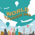 Lisbon City Portugal Europe Travel World Tourism Day Illustration