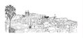 Lisbon, city. Vector drawing Royalty Free Stock Photo