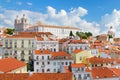 Lisbon cityscape, view of the Alfama old town, Portugal Royalty Free Stock Photo