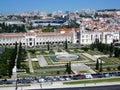 Lisbon cityscape. View from the top of the Monument of the Discoveries. Portugal