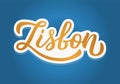 Lisbon hand lettering