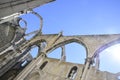Lisbon, interior of the famous convent do carmo Royalty Free Stock Photo