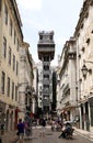 LISBON. Elevator de Santa Justa Royalty Free Stock Photo