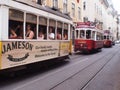 LISBON GROUP OF ELECTRIC TRAM Royalty Free Stock Photo