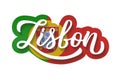 Lisbon hand lettering