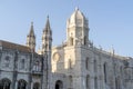 Lisbon jeronimos monastery at sunset Royalty Free Stock Photo