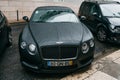 Lisbon, June 18, 2018: The modern luxury prestigious business car Bentley Continental is parked on a city street in