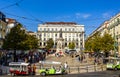 Lisbon Luis de Camoes Square in Early Morning Royalty Free Stock Photo