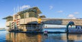 Lisbon Oceanarium building at sunset