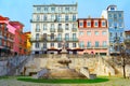 Lisbon old town, fountain, Portugal Royalty Free Stock Photo