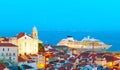 Lisbon Old Town and port, Portugal Royalty Free Stock Photo