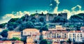 View of Lisbon - Saint George Castle. Royalty Free Stock Photo