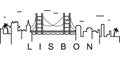 Lisbon outline icon. Can be used for web, logo, mobile app, UI, UX Royalty Free Stock Photo