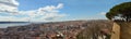 Lisbon Panorama from the Castelo de Sao Jorge over the Baixa district. Royalty Free Stock Photo