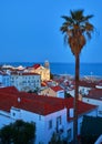 Lisbon panorama of sunset. Portugal. Evening picturesque Royalty Free Stock Photo