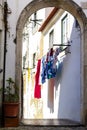 Lisbon picturesque views of the drying clothes