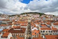 Lisbon Portugal aerial view city skyline Royalty Free Stock Photo
