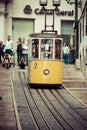 Lisbon,Portugal-April 12,2015:The Bica Funicular (Elevador da Bi