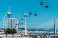 Cable Car Ride Of Parque das Nacoes Park of Nations in Lisbon