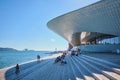 MAAT - Museum of Art, Architecture and Technology is a modern building on a bank of Tagus river in Lisbom, Portugal