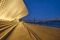 MAAT - Museum of Art, Architecture and Technology is a modern building on a bank of Tagus river in Lisbom, Portugal