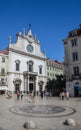 Lisbon, Portugal-20 august 2018. View of the main facade of the Sao Domingos church, close to Rossio square