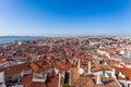 Lisbon, Portugal. Baixa District of Lisbon seen from the Castelo de Sao Jorge aka Saint George Castle Royalty Free Stock Photo