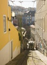 Lisbon, Portugal: CalÃÂ§ada do Lavra and its funcular 132 years old