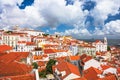 Lisbon, Portugal city skyline over the Alfama Royalty Free Stock Photo