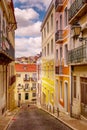 Lisbon, Portugal city street view Royalty Free Stock Photo