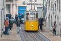 Tram of Gloria Funicular (Portuguese: Ascensor da Gloria) in Lisbon