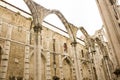 Lisbon, Portugal: detail of Carmo church and convent ruins
