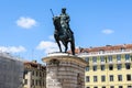 Dom Joao Monument in Lisbon city, Portugal.