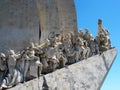 Lisbon  Portugal.The Early Navigators on the Monument of the Discoveries. Royalty Free Stock Photo