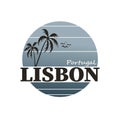 Lisbon Portugal Europe Flat Icon Vector Art
