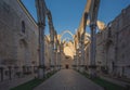 Ruins of the main nave of Carmo Church at Carmo Convent Convento do Carmo - Lisbon, Portugal