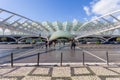 Lisbon, Portugal - February 01, 2017: Gare do Oriente Orient Station, a public transport hub. Royalty Free Stock Photo