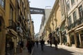 Lisbon, Portugal: general view of Rua(street) do Carmo, downtown