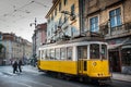 LISBON, PORTUGAL - January 31, 2011: The mythical tram line 28 t