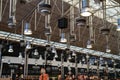 High ceilings and lights at Time Out Market Lisbon Royalty Free Stock Photo