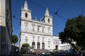 View of the Church of Sao Vincente de Fora Igraje de Sao Vincente de Fora in Alfama, Lisbon