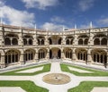 Cloister of the Jeronimos Monastery or Abbey in Lisbon Royalty Free Stock Photo