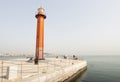 Lisbon, Portugal - 0510 2022 - Lighthouse on coast of Almada