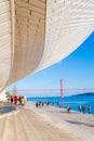 Lisbon, Portugal - 12/28/18: Maat entrance, Museum of Art, Architecture and Technology Royalty Free Stock Photo