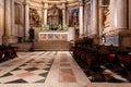 Lisbon, Portugal. Jeronimos Monastery or Abbey Mannerist Main Chapel or Capela-Mor, Altar, Retable or Altarpiece and Tabernacle Royalty Free Stock Photo